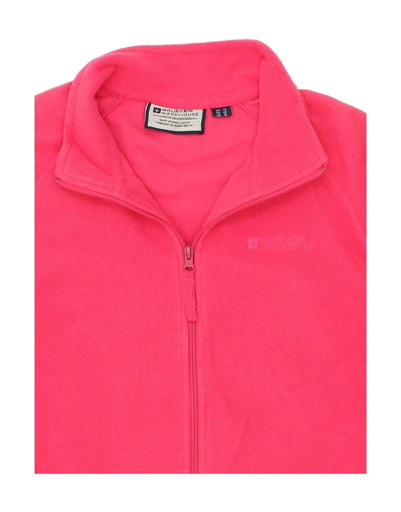 MOUNTAIN WAREHOUSE Womens Fleece Jacket UK 14 Large  Pink Polyester | Vintage Mountain Warehouse | Thrift | Second-Hand Mountain Warehouse | Used Clothing | Messina Hembry 