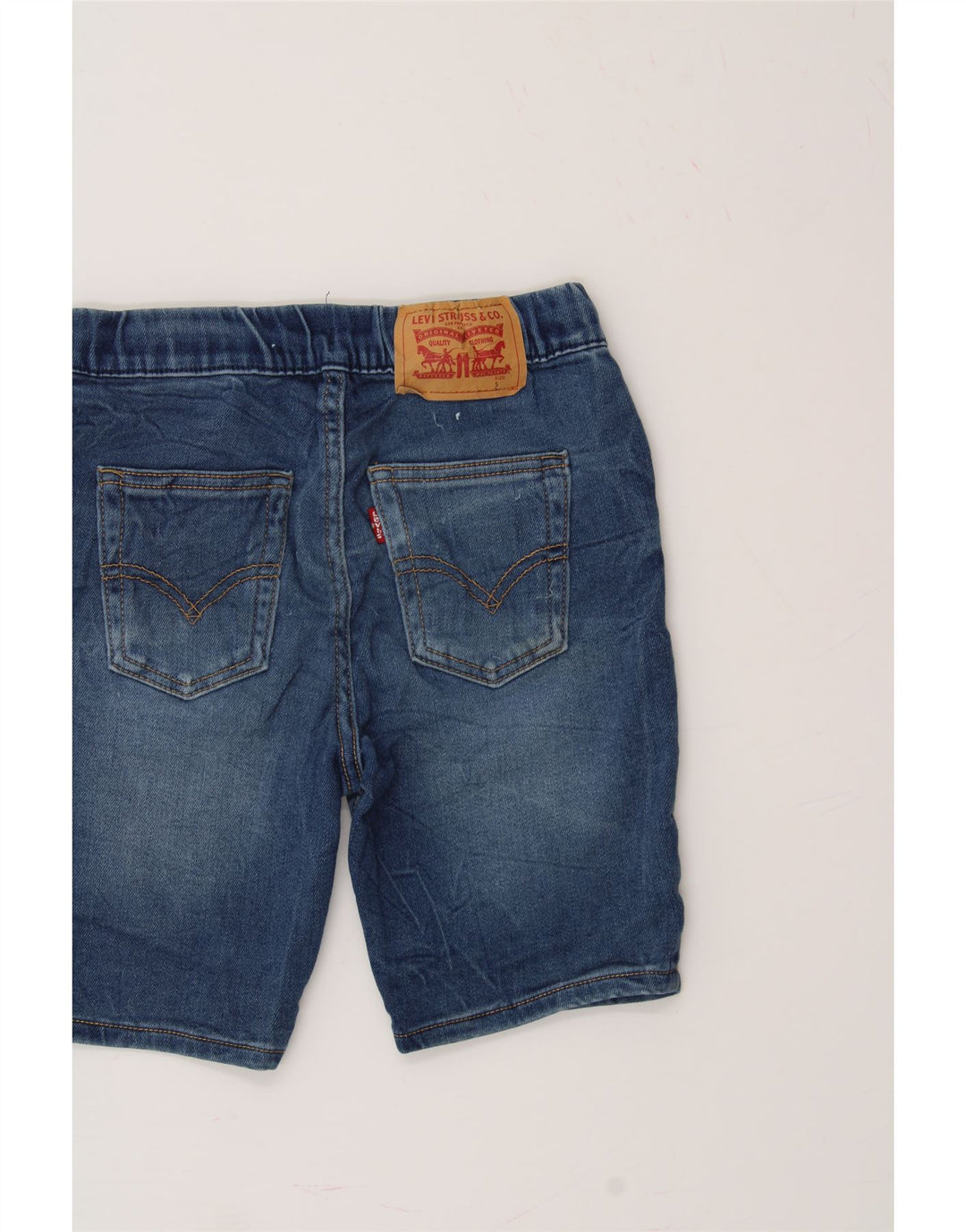 LEVI'S Boys Denim Shorts 11-12 Years Small W26 Blue Cotton Vintage Levi's and Second-Hand Levi's from Messina Hembry 