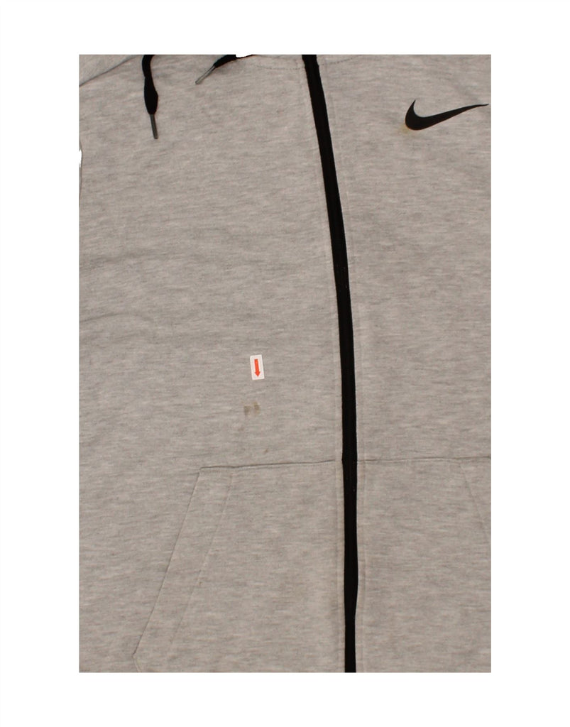 NIKE Mens Zip Hoodie Sweater Medium Grey Polyester Vintage Nike and Second-Hand Nike from Messina Hembry 