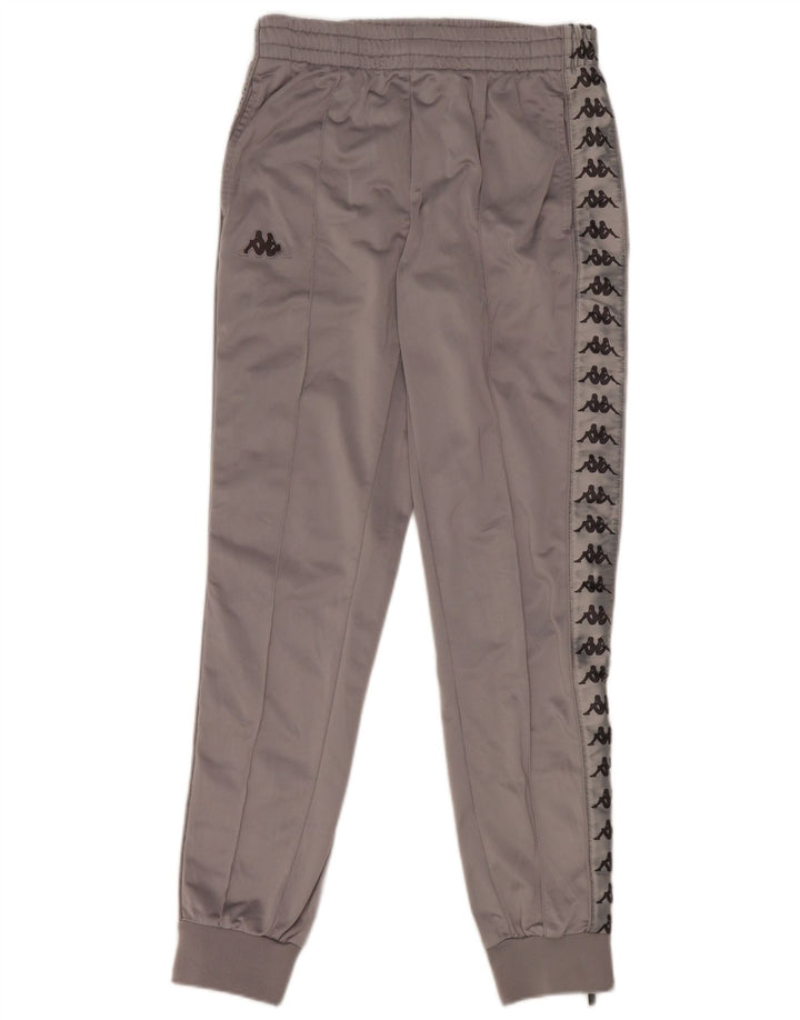 Kappa Mens Graphic Tracksuit Trousers Joggers Small Grey Polyester
