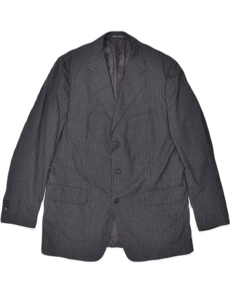 CORNELIANI Mens 3 Button Blazer Jacket UK 38 Medium Grey Pinstripe | Vintage | Thrift | Second-Hand | Used Clothing | Messina Hembry 