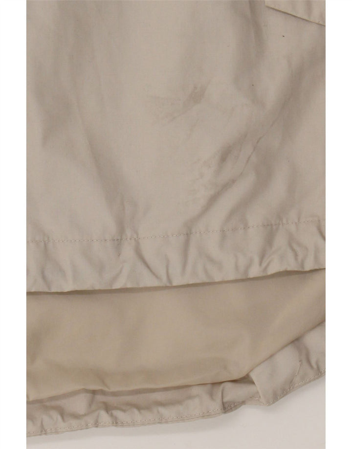 Kickers Mens Graphic Hooded Anorak Jacket UK 40 Large Beige Polyester