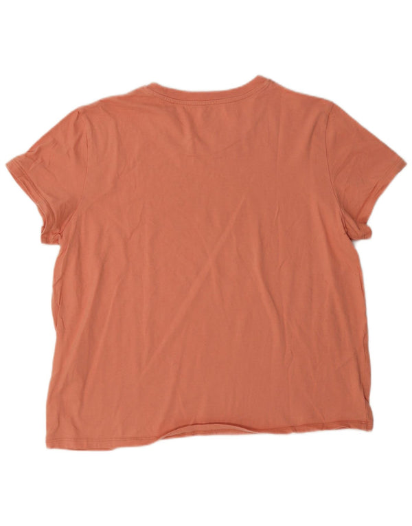 Levi's Womens Graphic T-Shirt Top UK 18 XL Pink Cotton