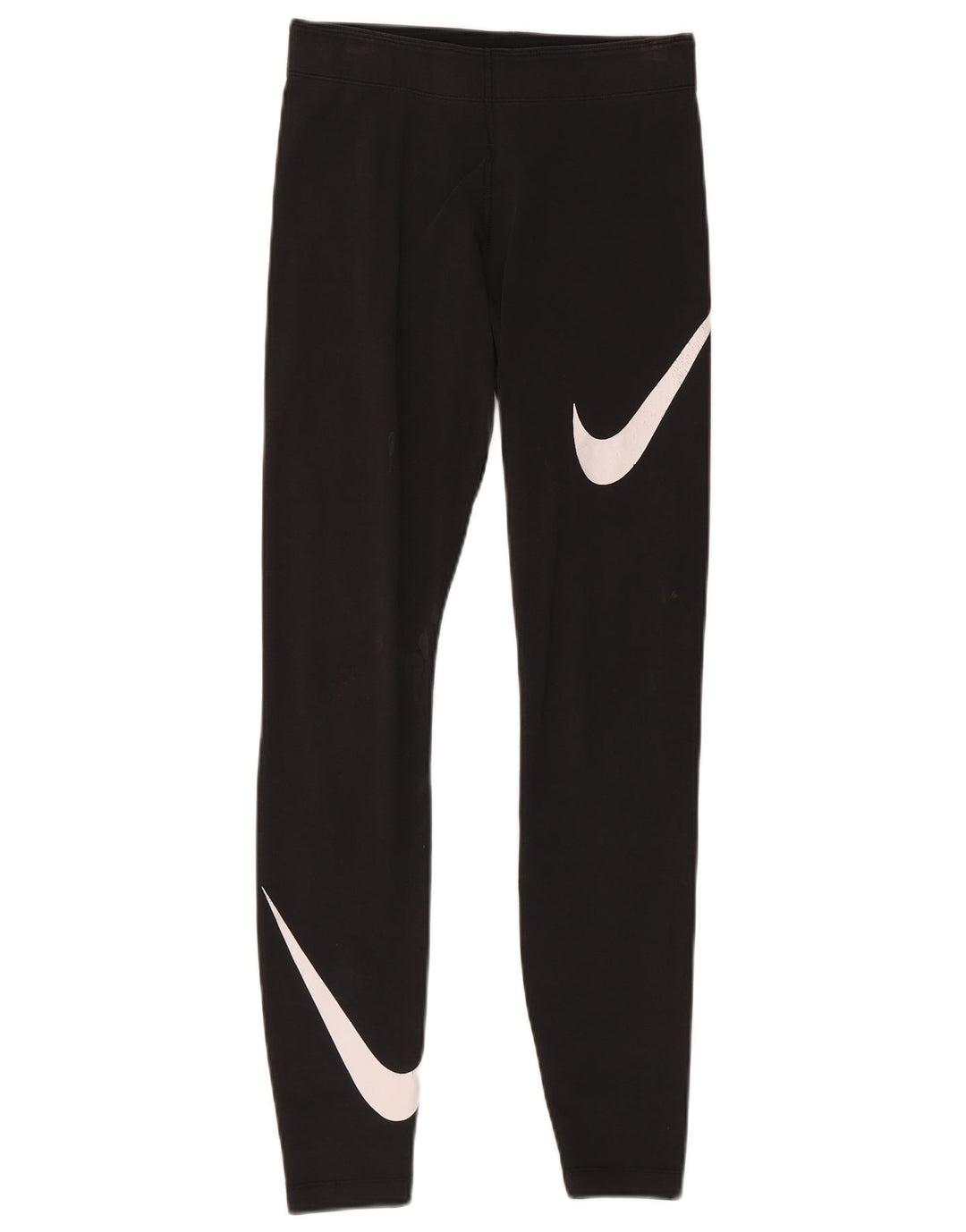 Nike Womens Graphic Leggings UK 8 Small Black Cotton