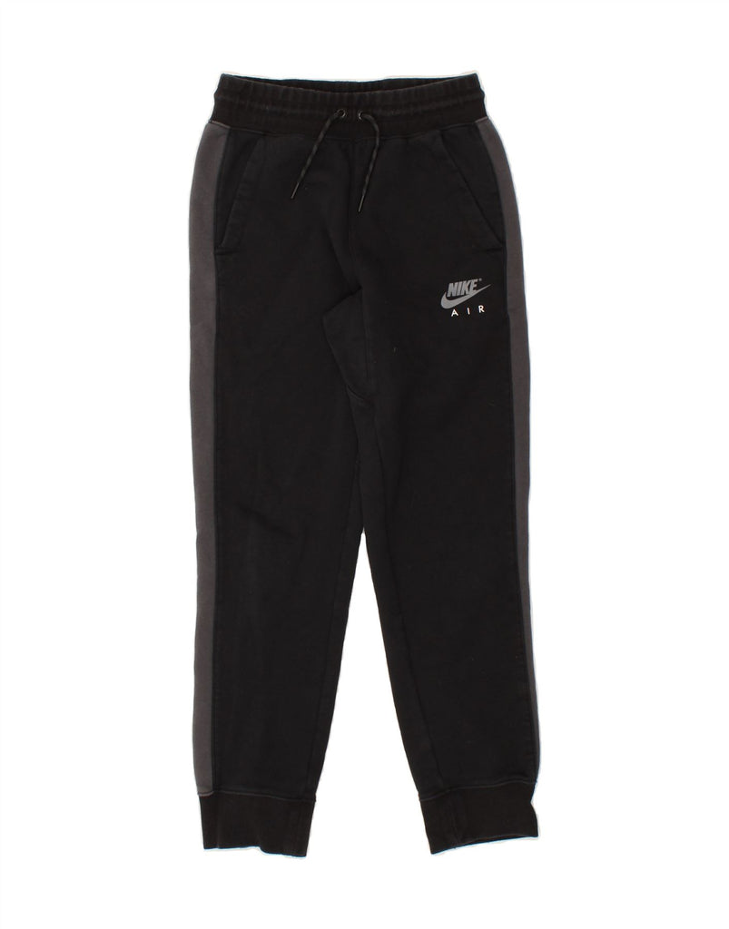 NIKE Boys Tracksuit Trousers Joggers 12-13 Years Large Black Colourblock Vintage Nike and Second-Hand Nike from Messina Hembry 