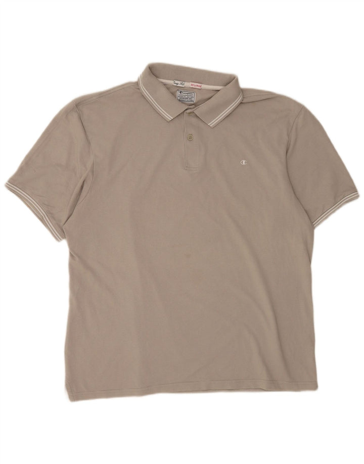 Champion Mens Easy Fit Polo Shirt 3XL Grey Cotton