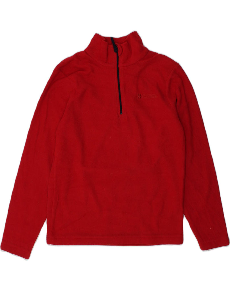 MOUNTAIN WAREHOUSE Girls Zip Neck Fleece Jumper 7-8 Years Red Polyester | Vintage Mountain Warehouse | Thrift | Second-Hand Mountain Warehouse | Used Clothing | Messina Hembry 