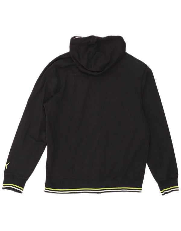 Puma Mens Graphic Zip Hoodie Sweater Small Black Colourblock Cotton