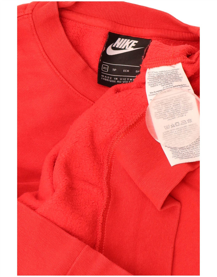 NIKE Mens Sweatshirt Jumper XS Red Cotton