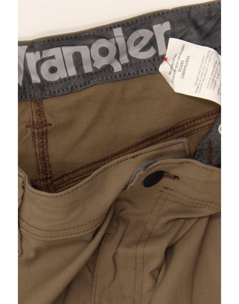 WRANGLER Mens Straight Cargo Trousers W38 L32 Brown Nylon Vintage Wrangler and Second-Hand Wrangler from Messina Hembry 