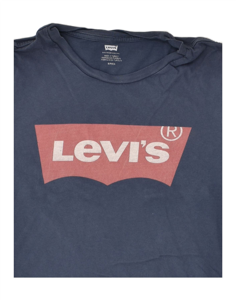 LEVI'S Mens Graphic T-Shirt Top Small Navy Blue Cotton | Vintage Levi's | Thrift | Second-Hand Levi's | Used Clothing | Messina Hembry 