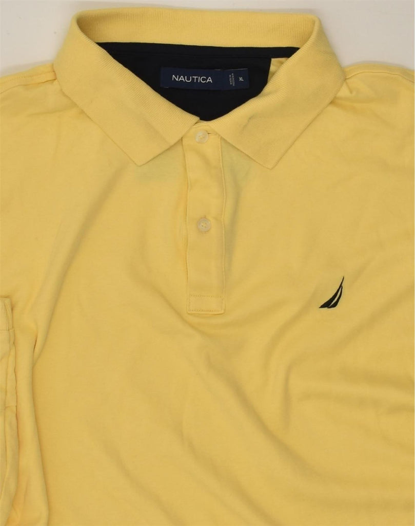 NAUTICA Mens Polo Shirt XL Yellow Cotton | Vintage Nautica | Thrift | Second-Hand Nautica | Used Clothing | Messina Hembry 