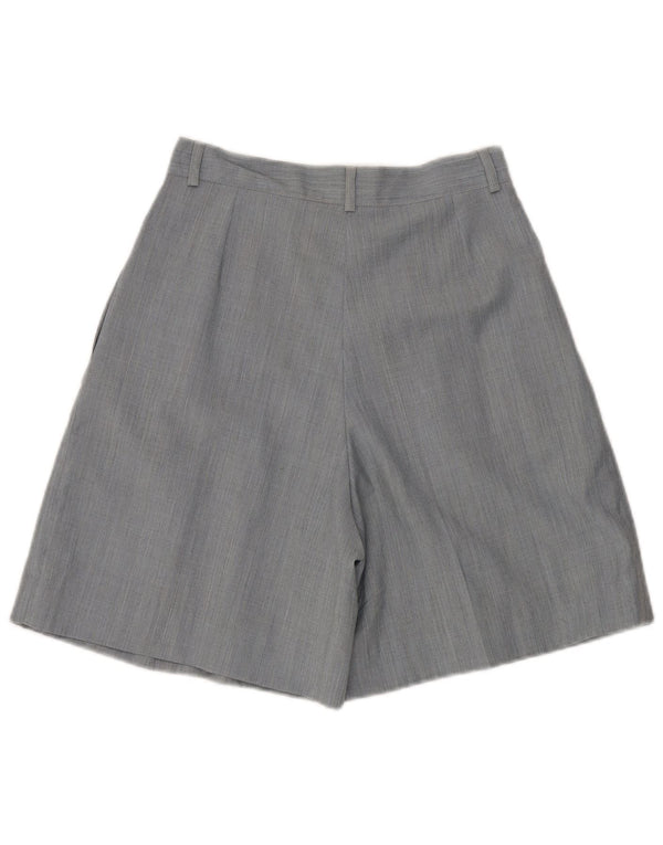 Olivia Hassler Womens High Waist Casual Shorts IT 42 Medium W28  Blue Wool