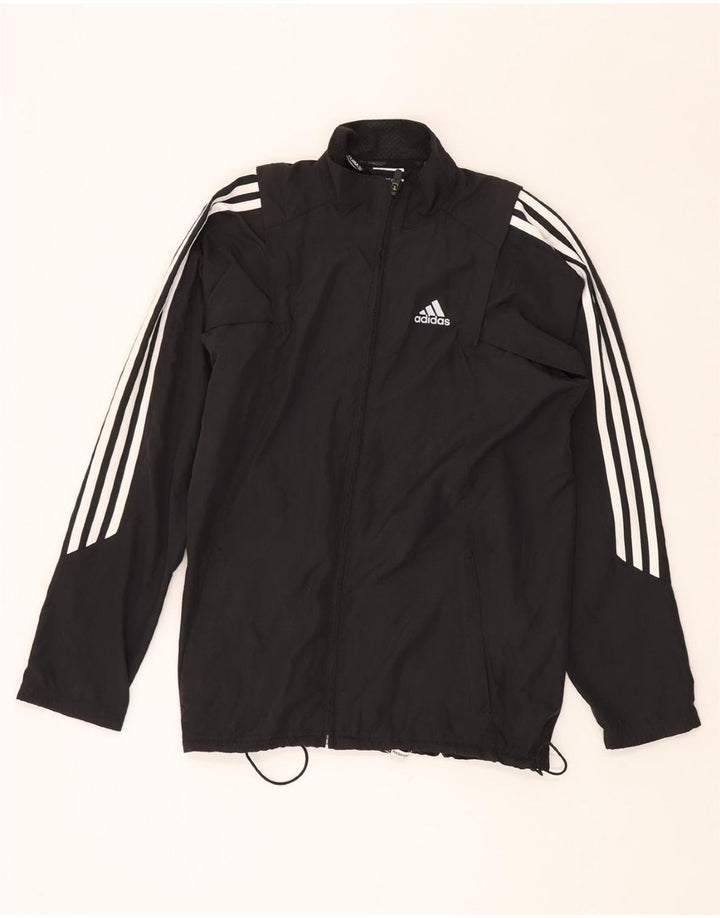 ADIDAS Mens Climalite Rain Jacket UK 36 Small Black Polyester