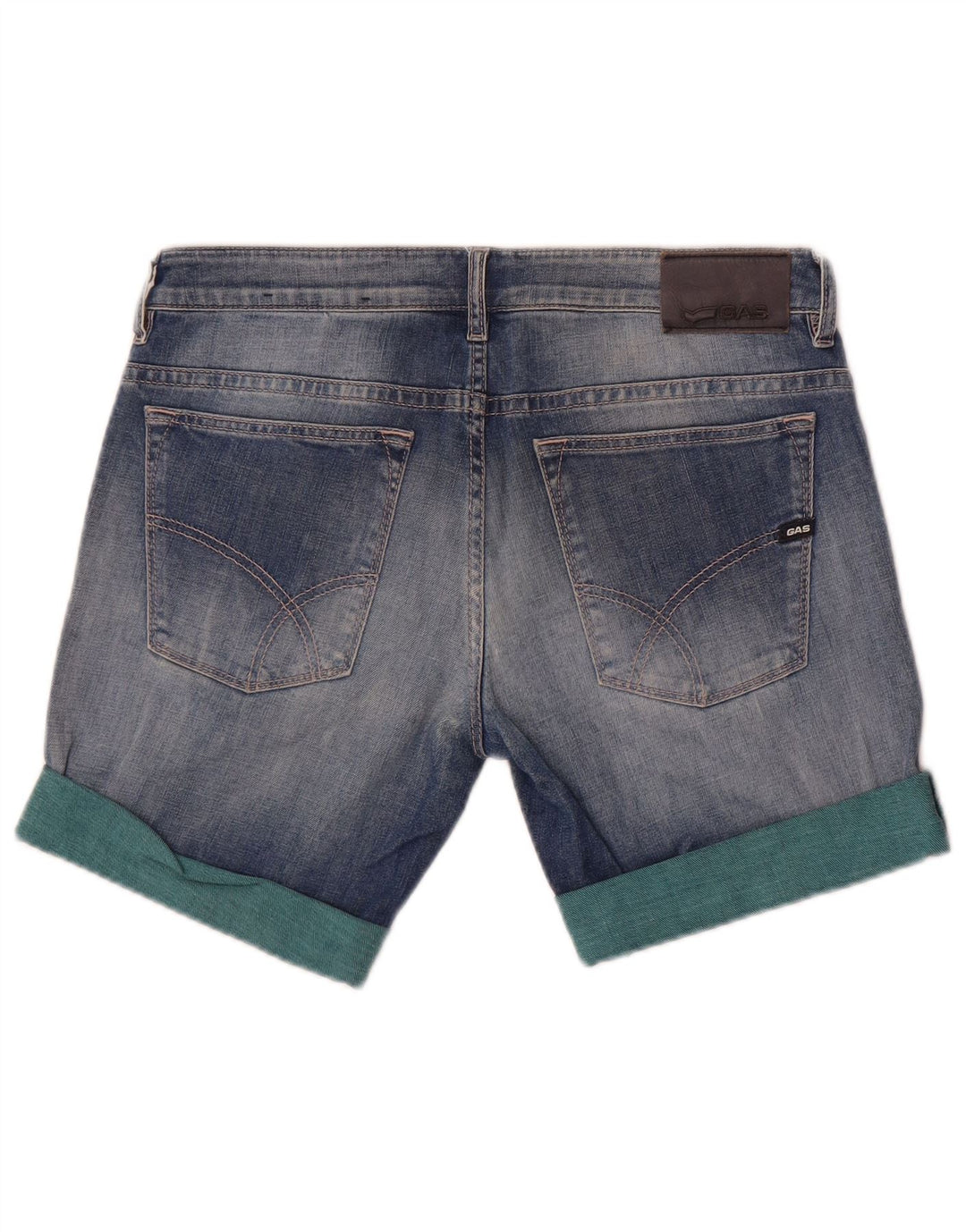 Gas Womens Anders Denim Shorts  W32 Large Blue Cotton