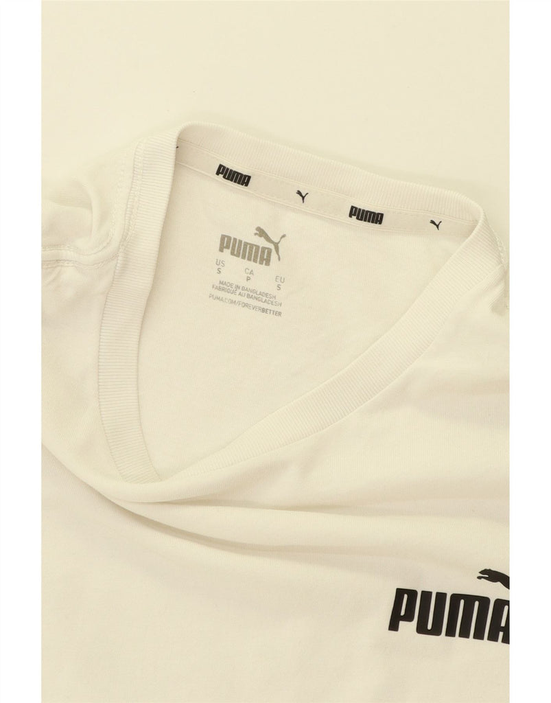 PUMA Mens T-Shirt Top Small White Cotton Vintage Puma and Second-Hand Puma from Messina Hembry 