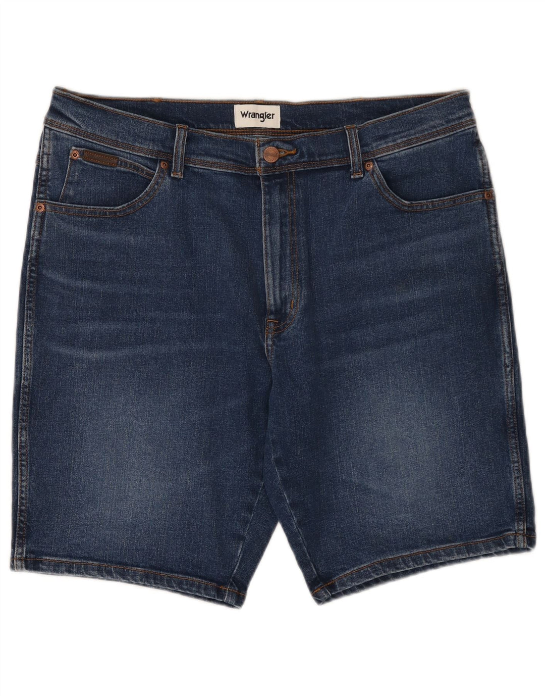 Wrangler Mens Denim Shorts W36 Large Navy Blue Cotton