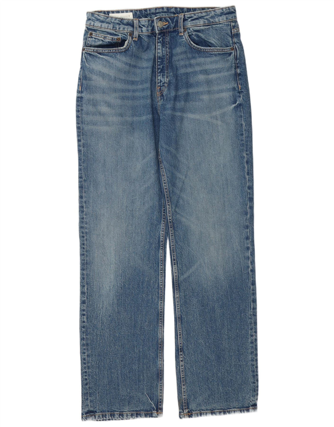 ZARA Womens Straight Jeans EU 42 Large W32 L32 Blue Cotton