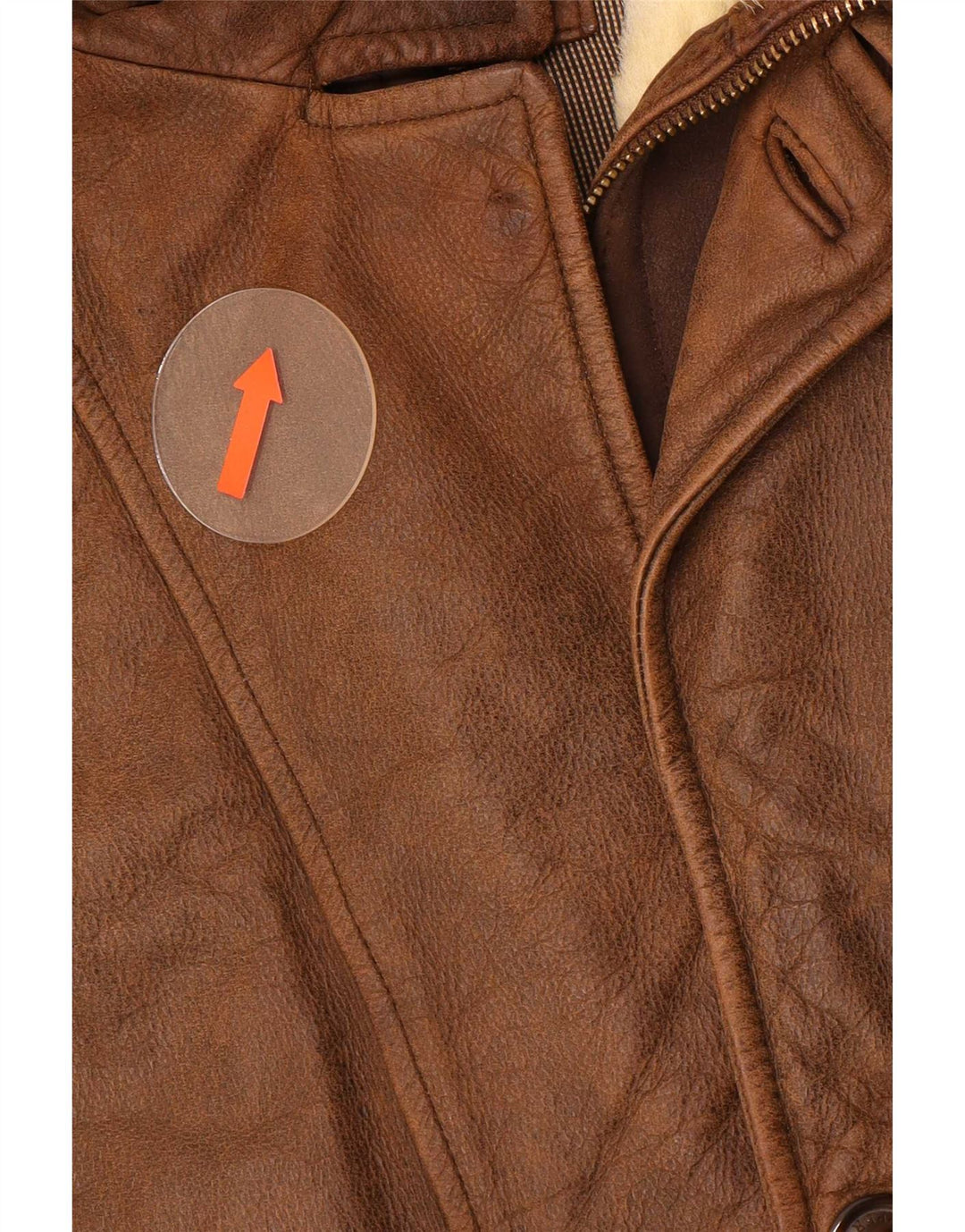 Trapper Mens Leather Jacket UK 50 5XL Brown