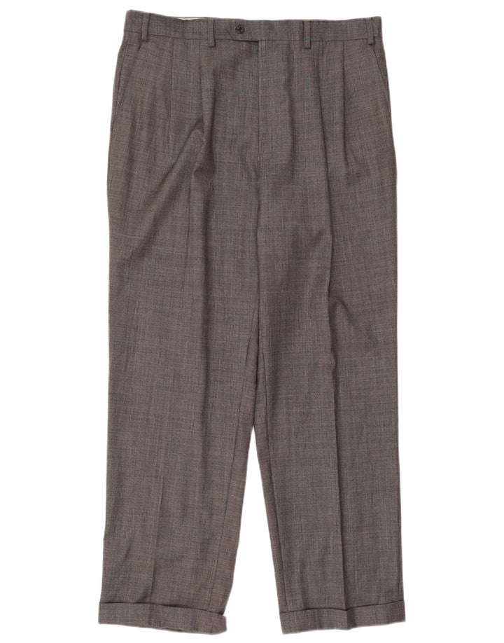 Chaps Mens Pegged Suit Trousers W34 L31 Grey