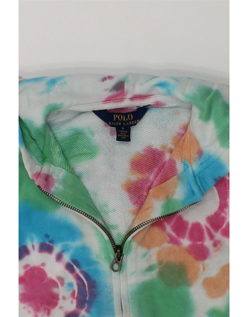 POLO RALPH LAUREN Girls Zip Hoodie Sweater 5-6 Years Multicoloured Tie Dye | Vintage Polo Ralph Lauren | Thrift | Second-Hand Polo Ralph Lauren | Used Clothing | Messina Hembry 