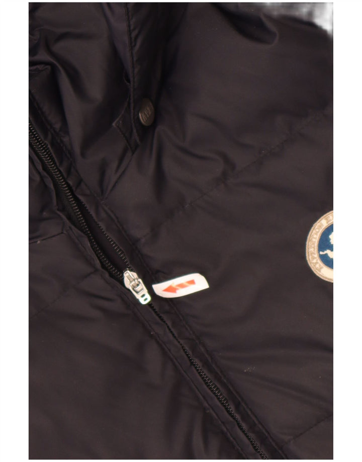 Napapijri Mens Hooded Padded Jacket UK 38 Medium Black