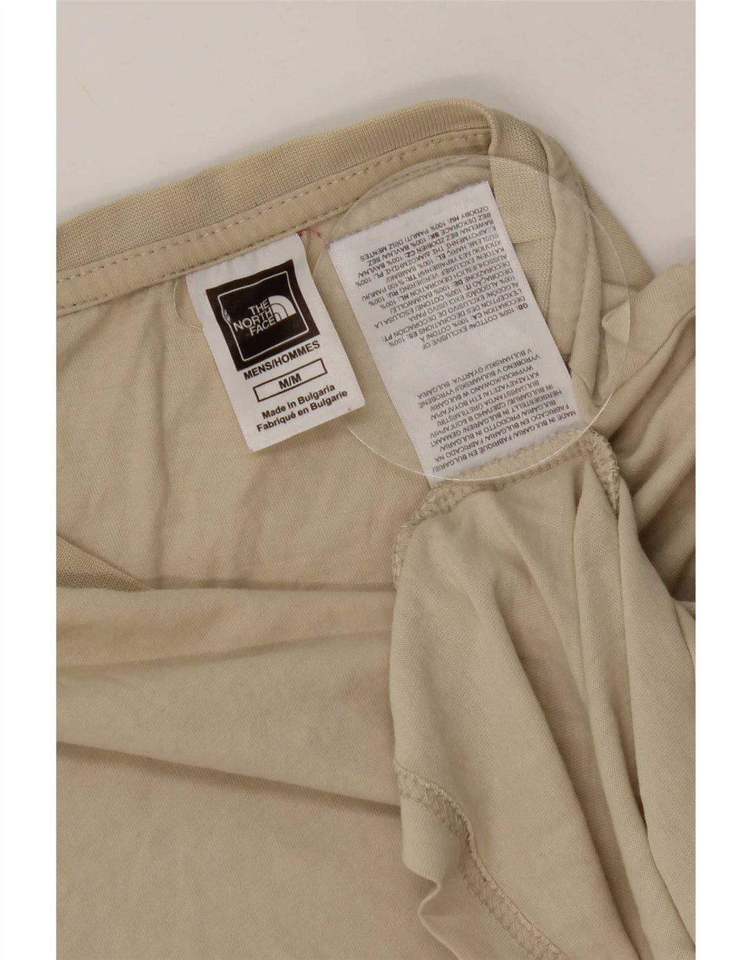 The North Face Mens T-Shirt Top Medium Beige Cotton