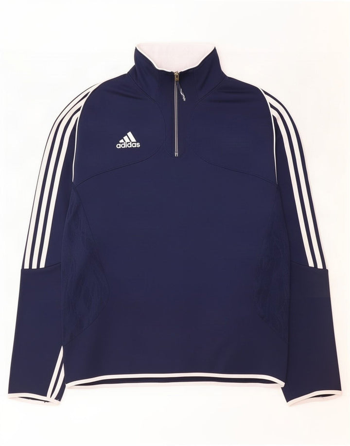 Adidas Mens Pullover Tracksuit Top Jacket UK 44/46 Large Navy Blue