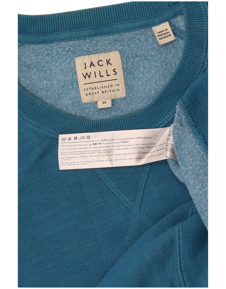 Jack Wills Mens Graphic Sweatshirt Jumper Medium Blue Cotton