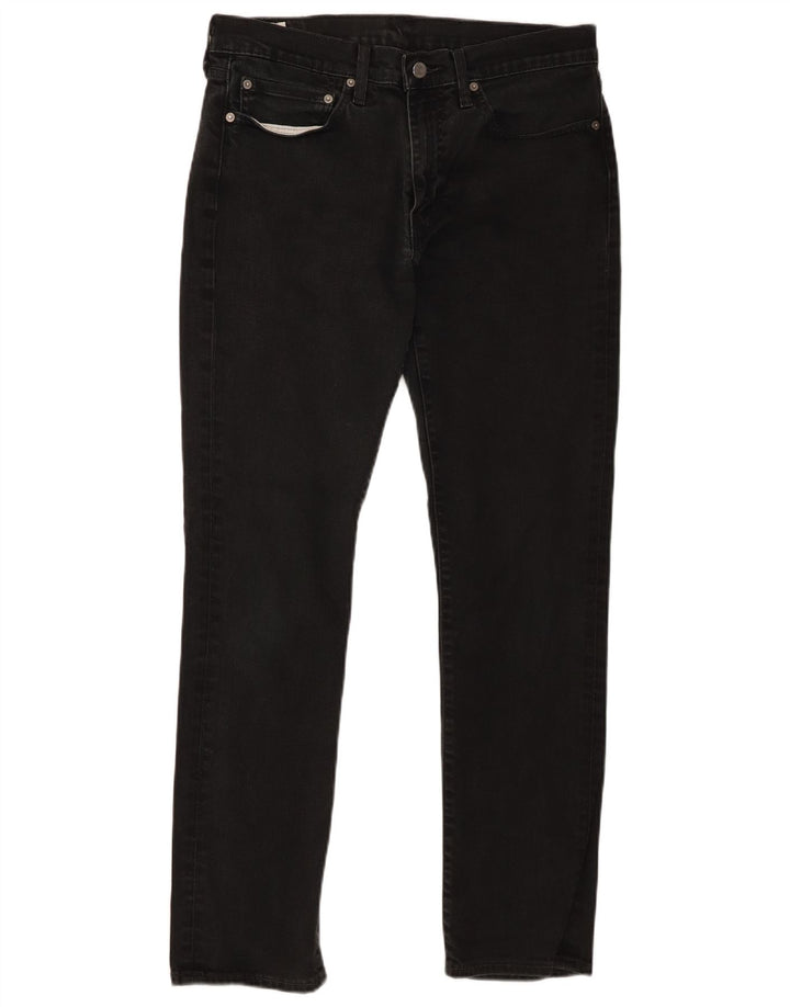 Levi's Mens Slim Jeans W34 L32 Black Cotton