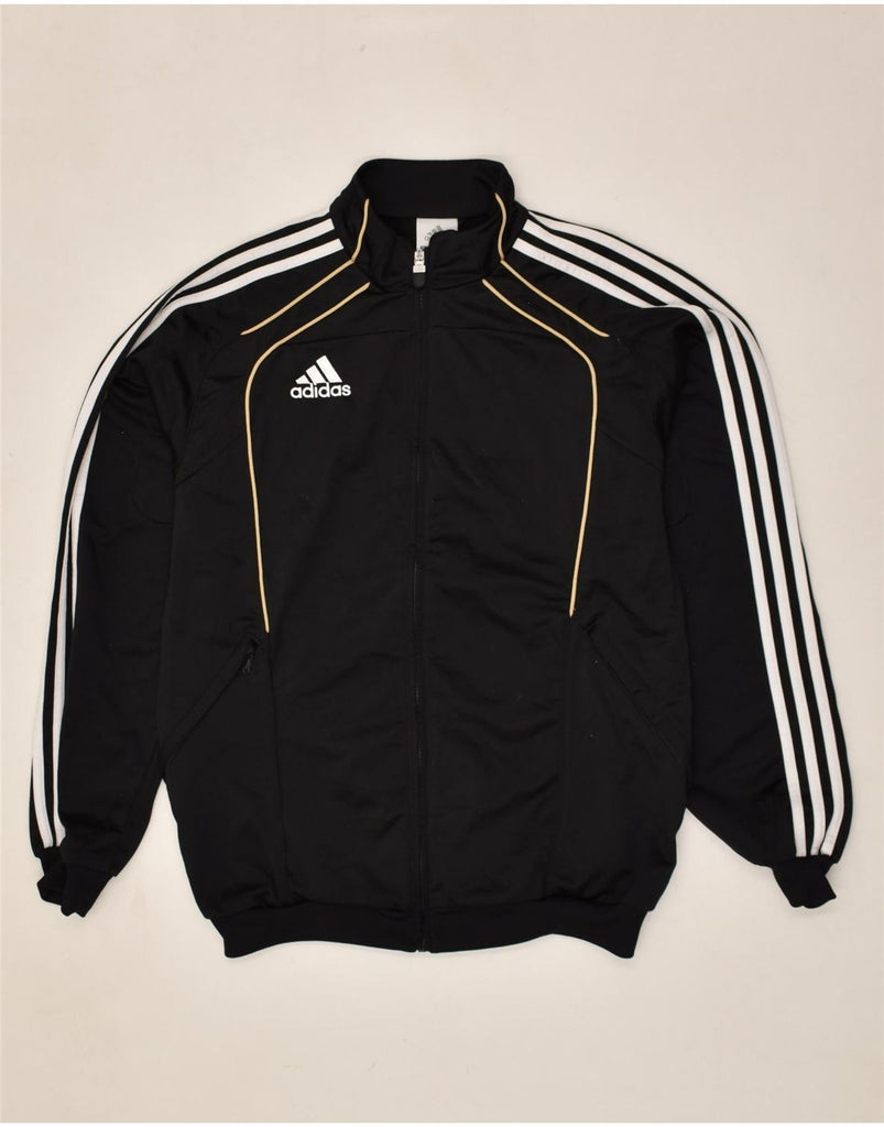 ADIDAS Mens Tracksuit Top Jacket UK 38/40 Medium Black Polyester | Vintage Adidas | Thrift | Second-Hand Adidas | Used Clothing | Messina Hembry 