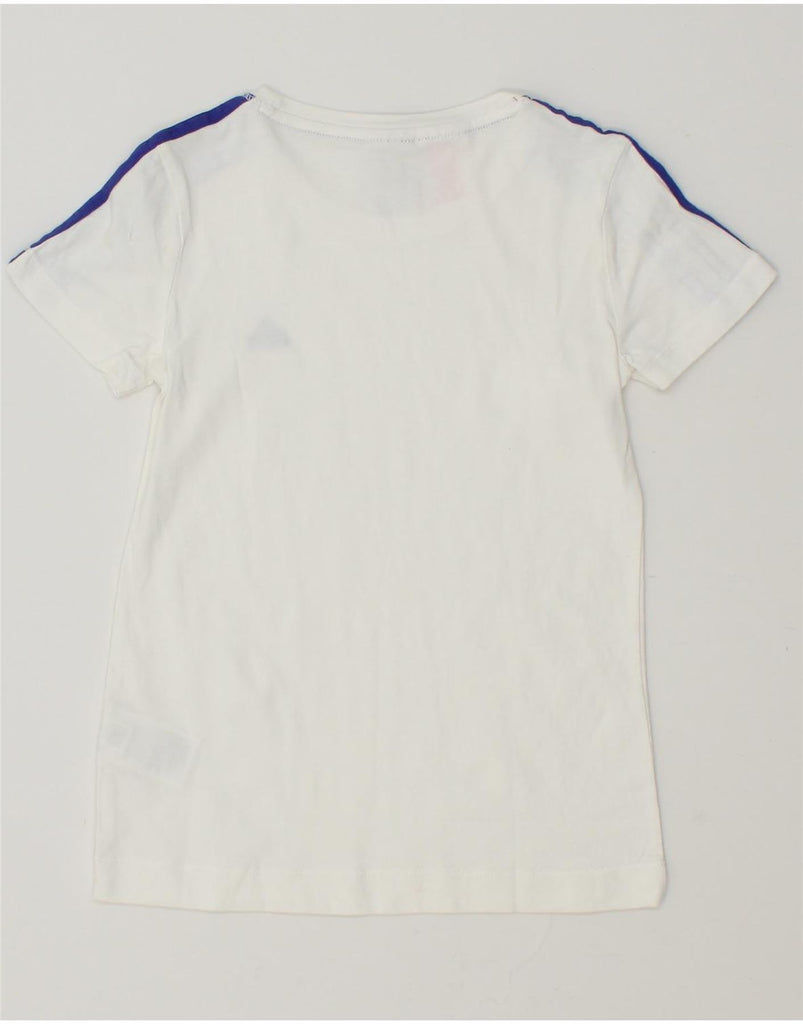 ADIDAS Girls T-Shirt Top 9-10 Years White Cotton Vintage Adidas and Second-Hand Adidas from Messina Hembry 