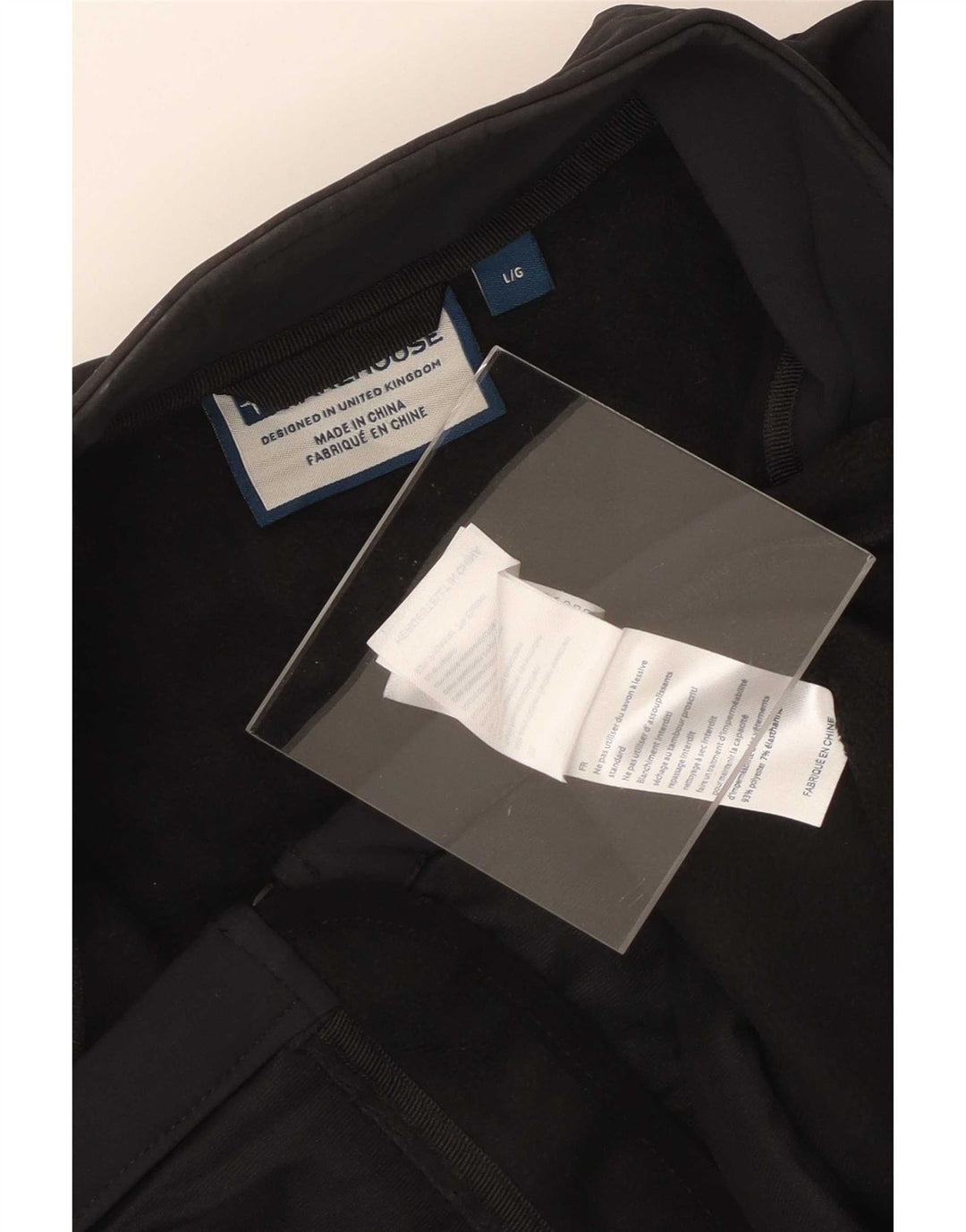 Mountain Warehouse Mens Tracksuit Top Jacket Large Black Polyester