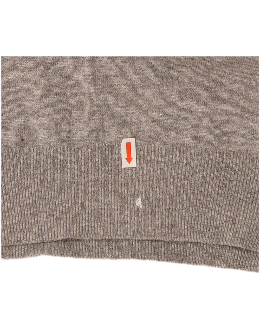 Marks & Spencer Mens V-Neck Jumper Sweater Small Grey Flecked Cotton