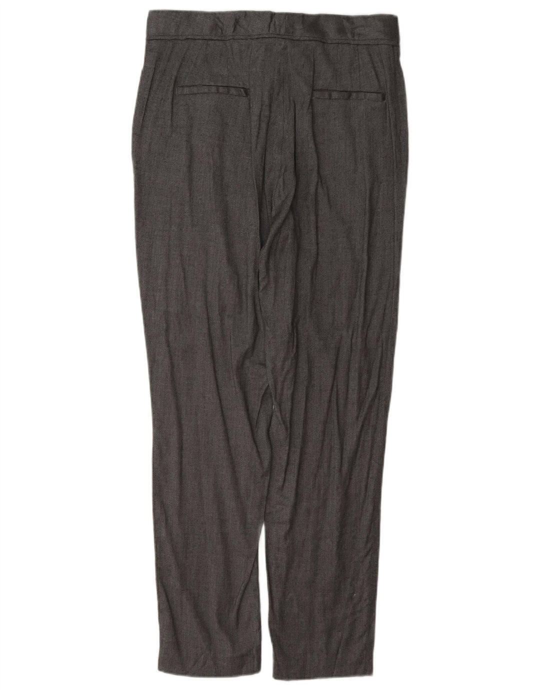 Massimo Dutti Womens Slim Suit Trousers EU 38 Small W28 L28 Grey Wool