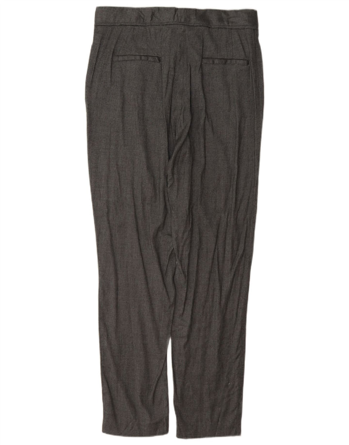 Massimo Dutti Womens Slim Suit Trousers EU 38 Small W28 L28 Grey Wool