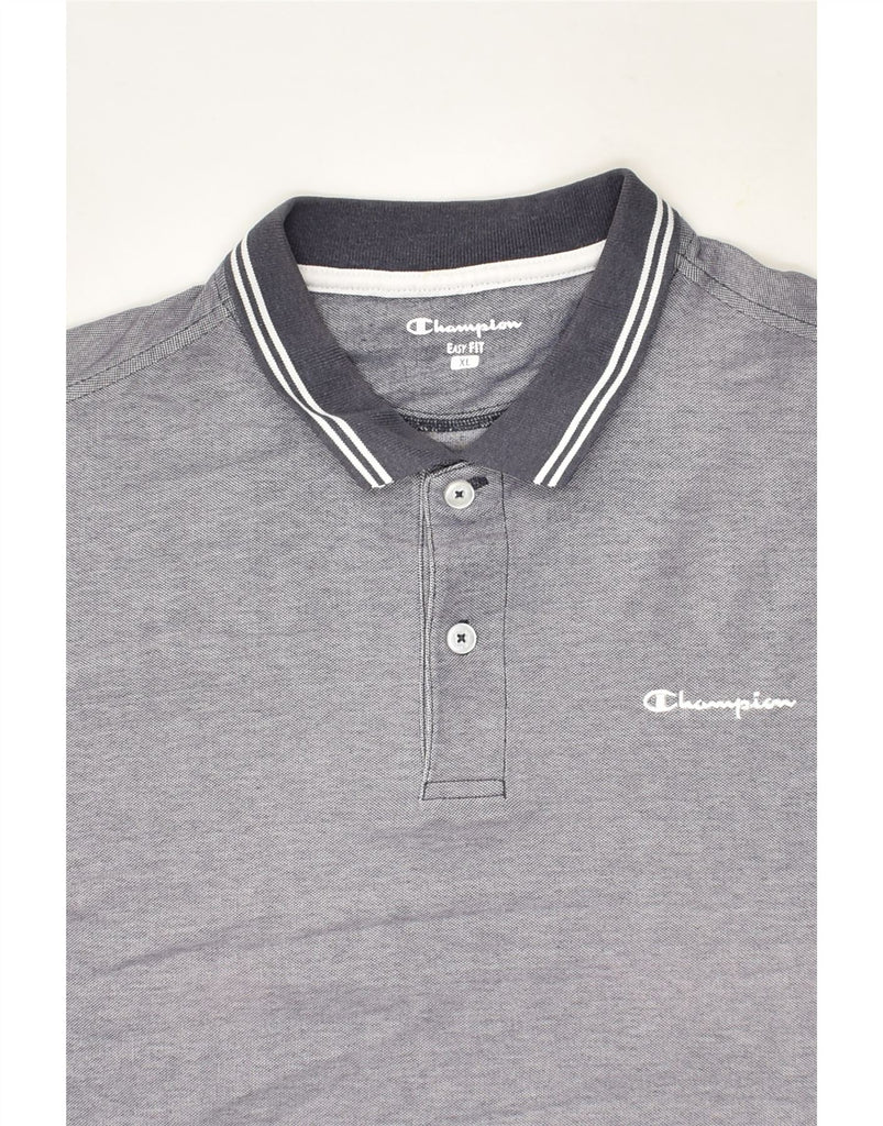 CHAMPION Mens Polo Shirt XL Grey Cotton | Vintage Champion | Thrift | Second-Hand Champion | Used Clothing | Messina Hembry 