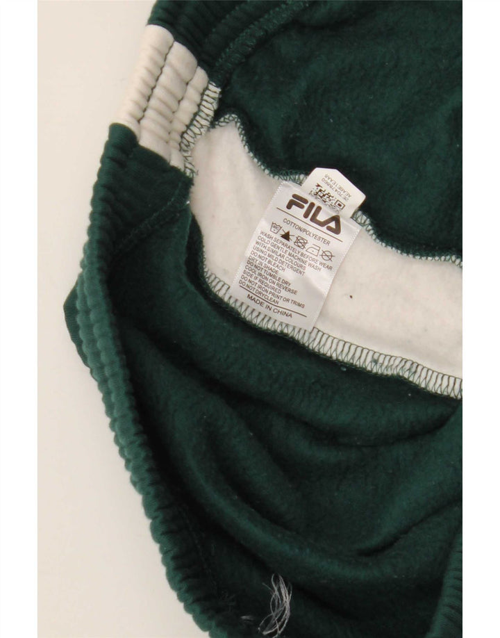 Fila Mens Graphic Tracksuit Trousers Joggers Medium Green Colourblock
