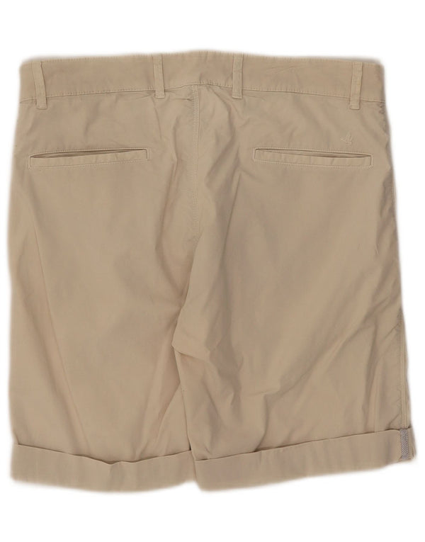 Brooksfield Mens Slim Fit Chino Shorts IT 48 Medium W32 Beige Cotton
