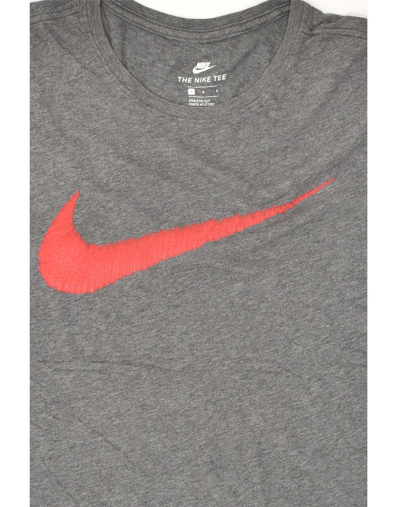 NIKE Mens Graphic T-Shirt Top Large Grey Cotton | Vintage Nike | Thrift | Second-Hand Nike | Used Clothing | Messina Hembry 