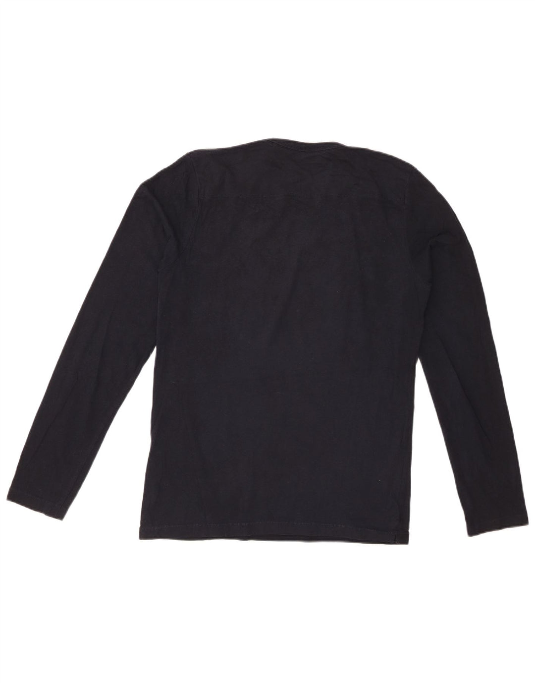 FRENCH CONNECTION Mens Top Long Sleeve Medium Navy Blue Cotton