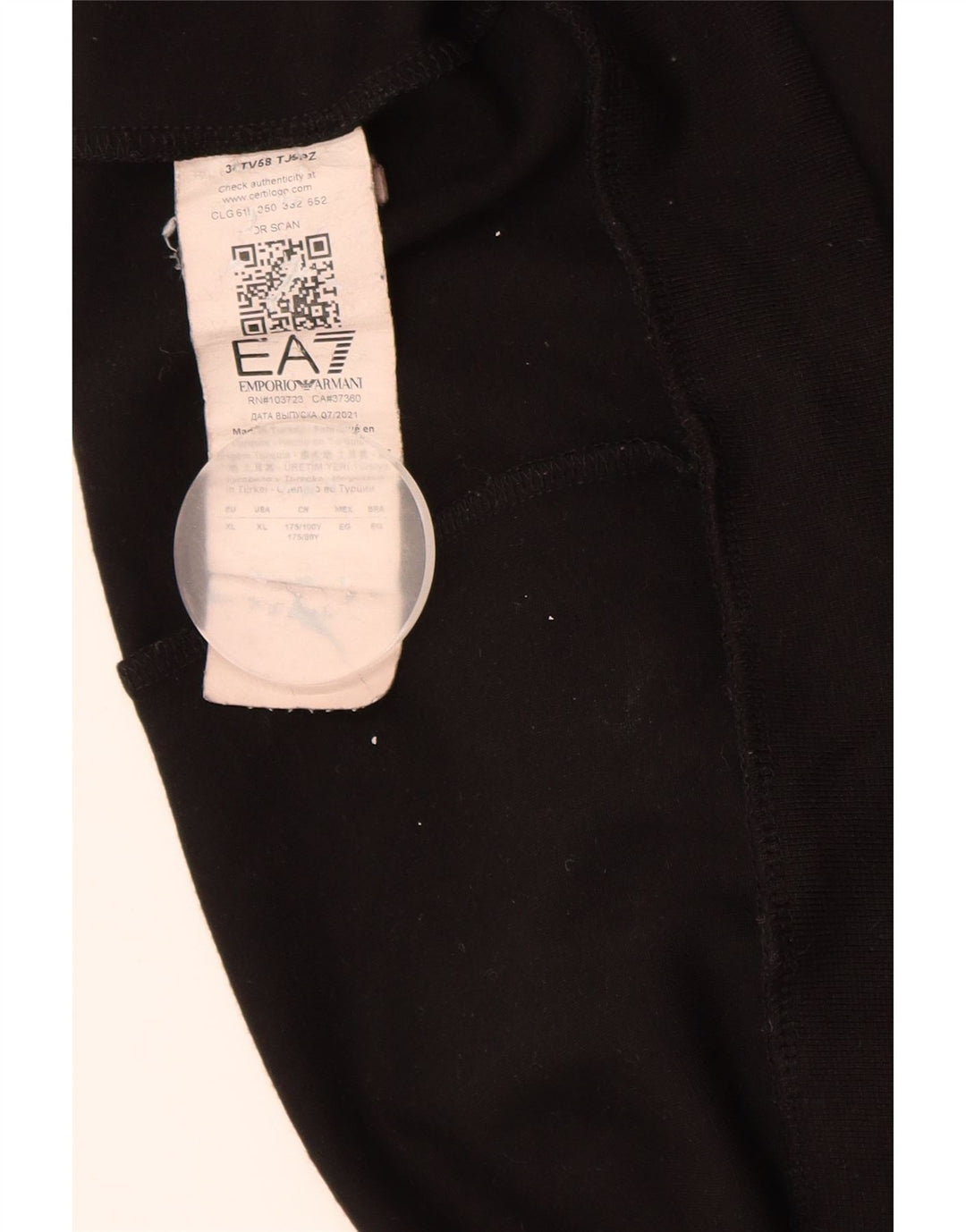 EMPORIO ARMANI Boys Graphic Tracksuit Top Jacket 15-16 Years XL Black