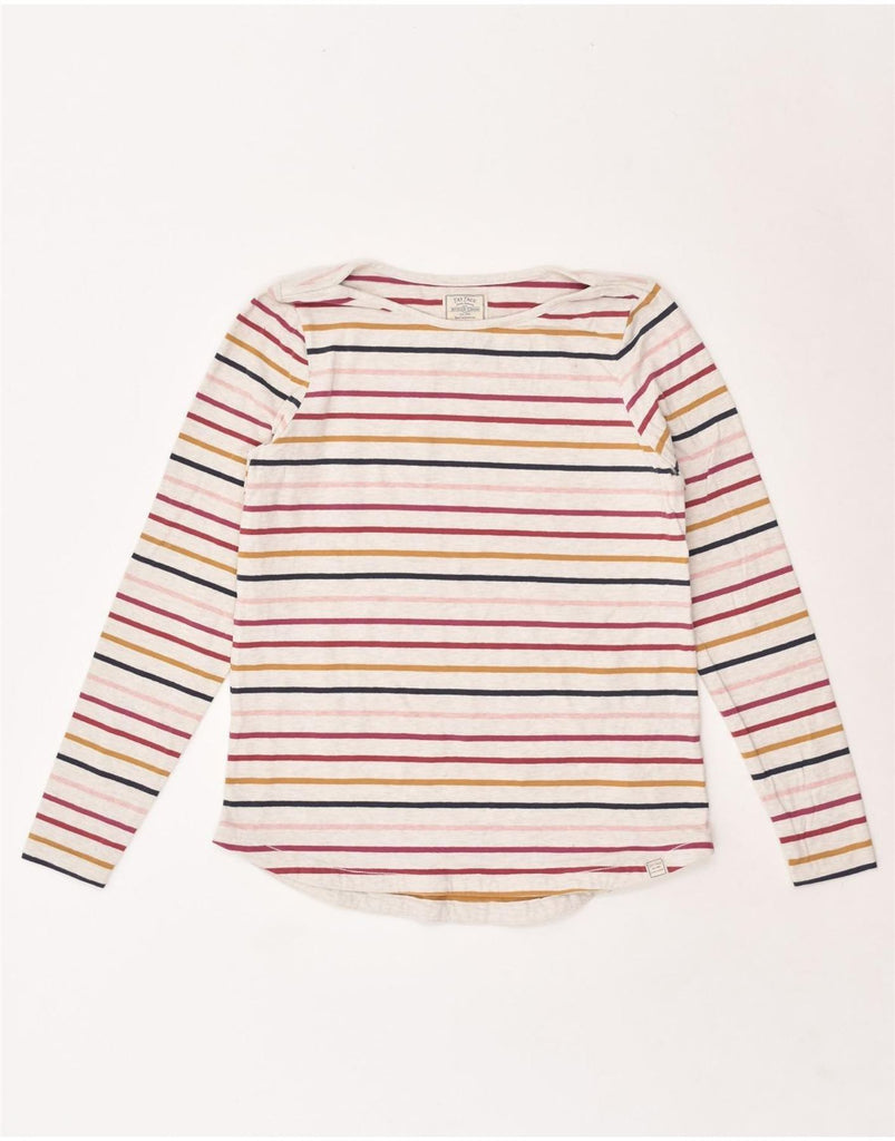 FAT FACE Womens Top Long Sleeve UK 10 Small Multicoloured Striped Cotton | Vintage Fat Face | Thrift | Second-Hand Fat Face | Used Clothing | Messina Hembry 