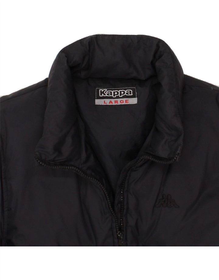 KAPPA Womens Padded Jacket UK 16 Large Black Polyamide Vintage Kappa and Second-Hand Kappa from Messina Hembry 