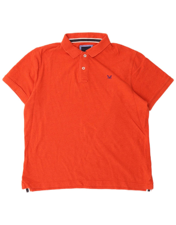 Crew Clothing Mens Polo Shirt Large Orange Cotton