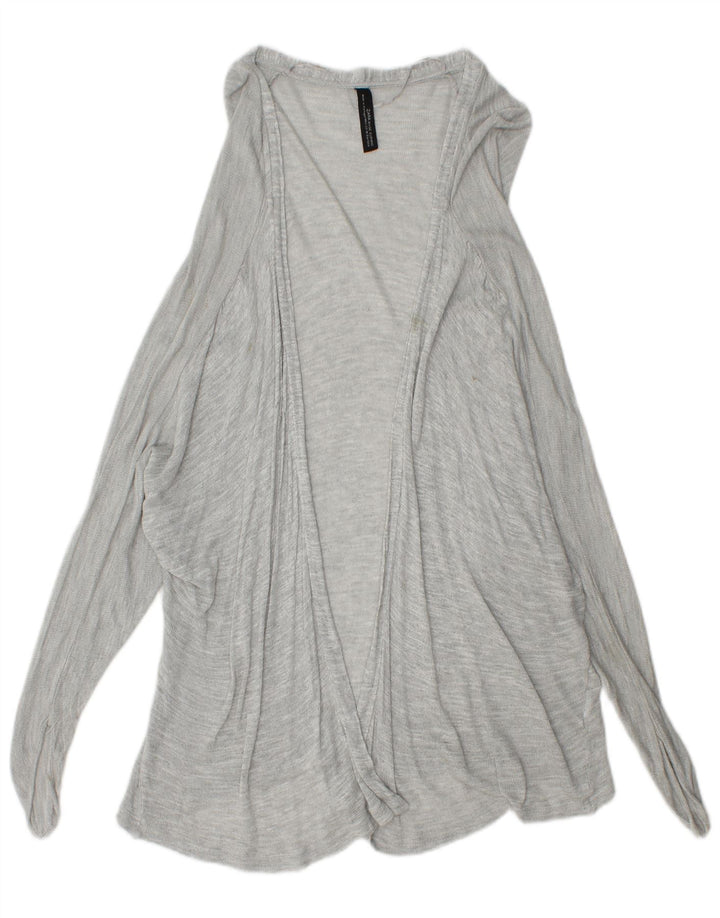 Zara Womens Open Cardigan Sweater UK 12 Medium Grey