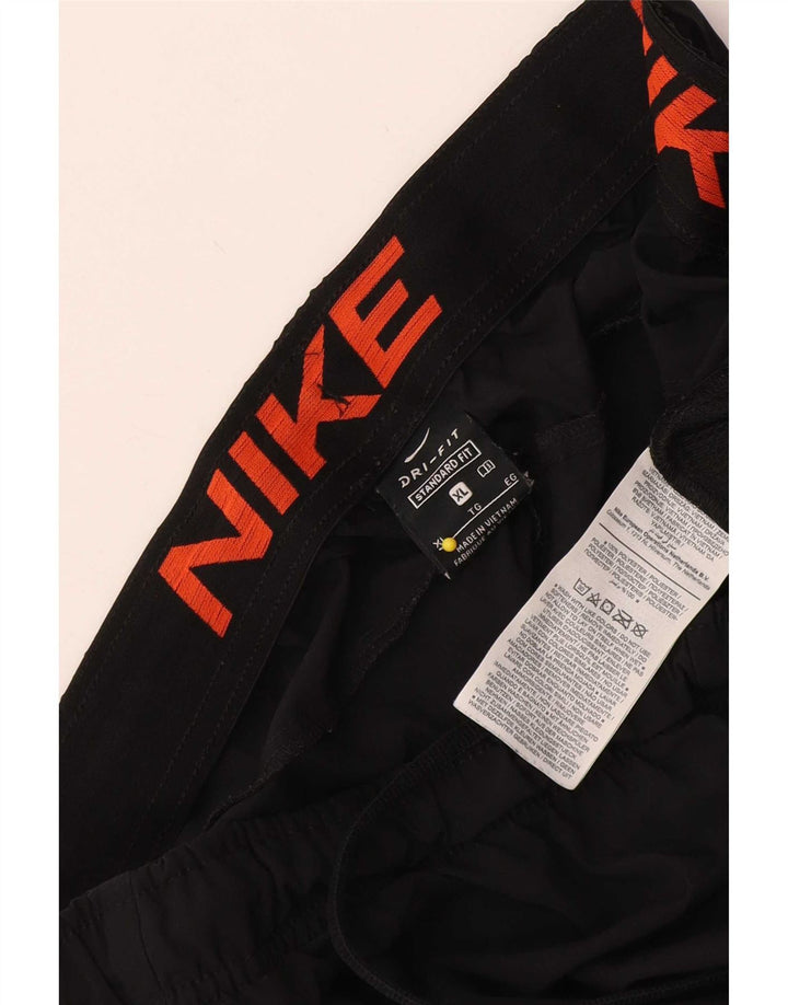Nike Mens Dri Fit Graphic Standard Sport Shorts XL Black Polyester