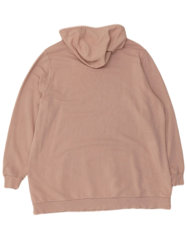Marks & Spencer Womens Hoodie Jumper UK 22 3XL Pink Cotton
