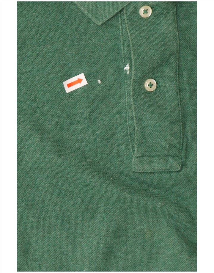 POLO RALPH LAUREN Mens Long Sleeve Polo Shirt Medium Green Cotton