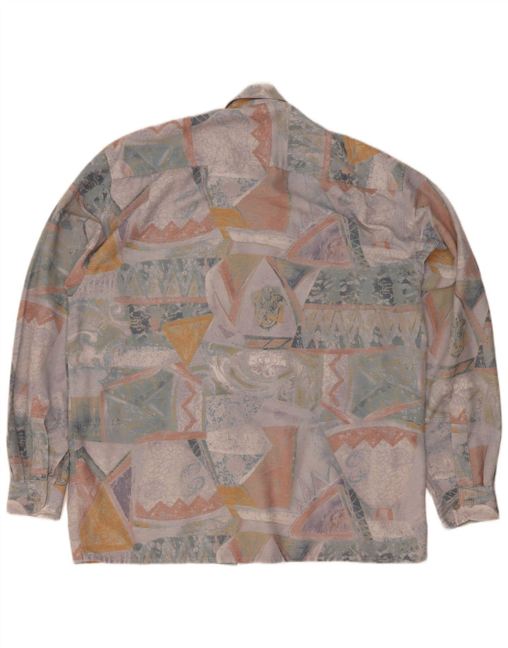 Conte Massimo Mens Abstract Pattern Shirt Size 40 Medium Multicoloured